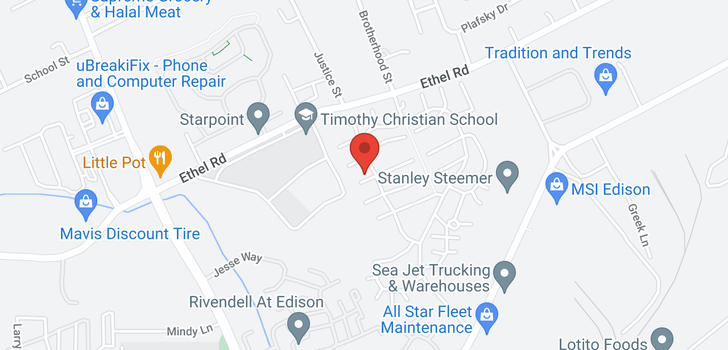 map of 7402 Hana Road, Edison NJ 08817